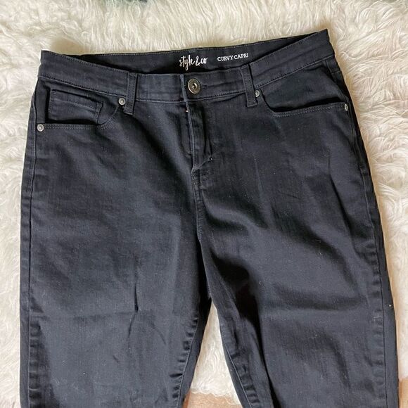 Style & Co black capri pants size 10 - Picture 2 of 8